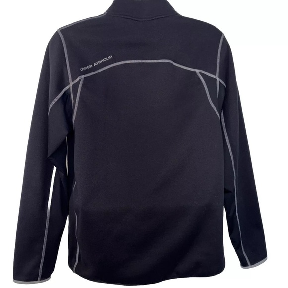 Under Armour Sweatshirt Men XL Black Gray Fleece Pull Over Sweater Quarter Zip - Picture 4 of 8